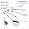 120 Piece Flatware Set for Wedding or Restaurant, Silverware Set for 20 People, Stainless Steel Flatware Sets, Mirror Polished Cutlery Utensil Set
