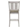 Counter Height Dining 5pc Set Antique White Rustic Style Table Two-Tone Design 4x Chairs Dining Room Furniture