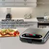 OVENTE Electric Sandwich Maker, Non-Stick Plates, Indicator Lights, Cool Touch Handle, Cooking Breakfast, Grilled Cheese, Tuna Melts and Snacks