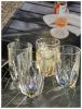 Rainbow Diamond Acrylic Glasses Drinking Set of 4 Hi Ball (17oz), Plastic Drinking Glasses, BPA Free Cocktail Glasses, Drinkware Set