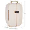 HOMCOM Portable Skincare Fridge with LED Display, 12L Mini Fridge for Beauty, Makeup and Cosmetics, Small Refrigerator Cooler for Bedroom, Home Office