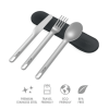 Bentgo Stainless Travel Utensil Set - Reusable 3-Piece Silverware Set with Carrying Case, High-Grade Premium Steel, BPA-Free Case