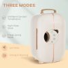 HOMCOM Portable Skincare Fridge with LED Display, 12L Mini Fridge for Beauty, Makeup and Cosmetics, Small Refrigerator Cooler for Bedroom, Home Office