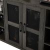 Industrial Wine Bar Cabinet with Liquor Storage, Sideboard featuring Wine Racks & Stemware Holder (55.12''w x 13.78''d x 30.31''h)