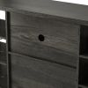 Industrial Wine Bar Cabinet with Liquor Storage, Sideboard featuring Wine Racks & Stemware Holder (55.12''w x 13.78''d x 30.31''h)