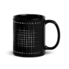 Aura Black Coffee Mugs with Grid design by HadiArts