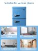 KRIB BLING 3.5Cu.Ft Compact Refrigerator Mini Fridge with Freezer, Small Refrigerator with 2 Door, 7 Level Thermostat Removable Shelves for Kitchen