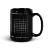 Aura Black Coffee Mugs with Grid design by HadiArts