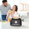 Toaster 2 Slice Retro Toaster Stainless Steel with 6 Bread Shade Settings and Bagel Cancel Defrost Reheat Function